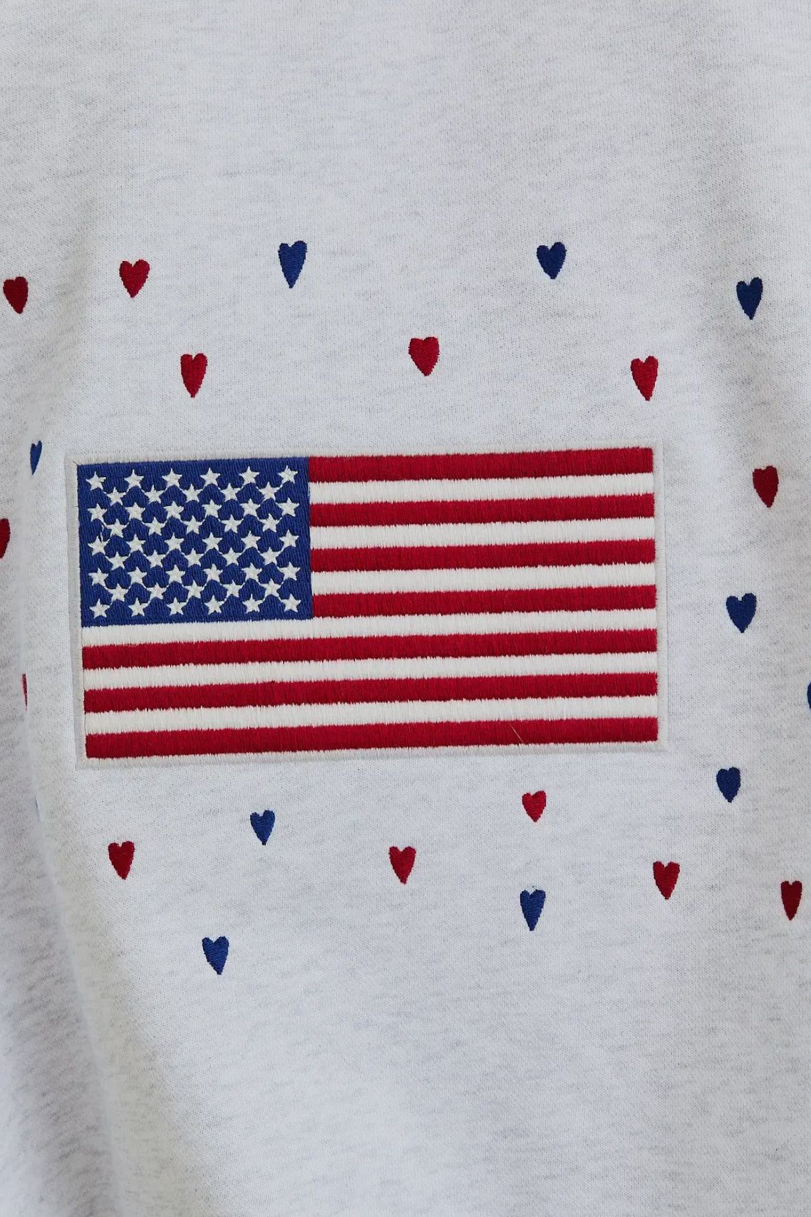 USA Oversized Long Sleeve Crew Neck