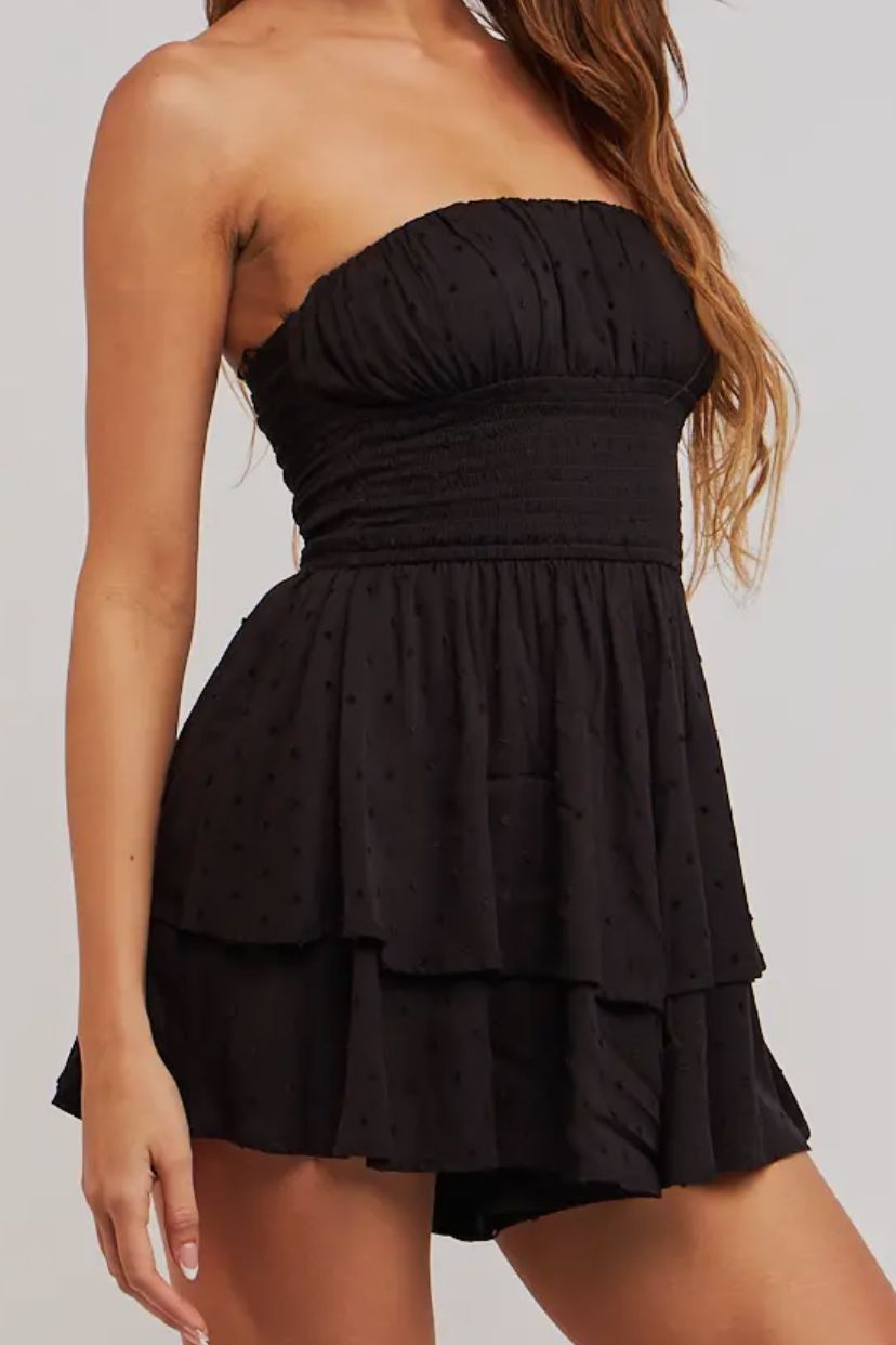 Strapless Layered Romper